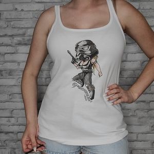 Star Wars Stormtrooper Art White Tank Top